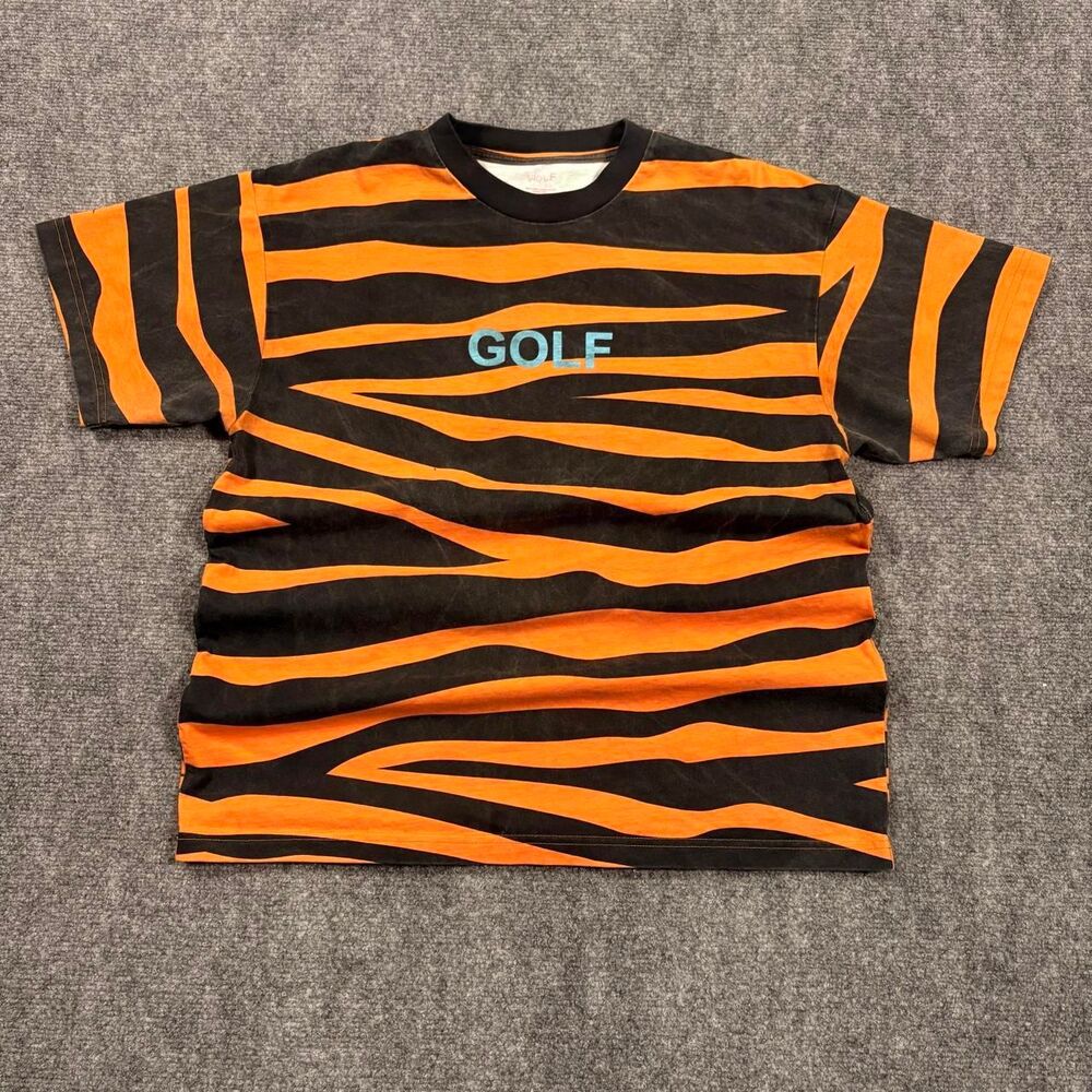 10 year anniversary golf wang tiger stripe short sleeve tee